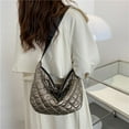 thumbnail image 4 of Bolso Hombro Otoño Invierno Bandolera Bolsos Acolchados Bolsos De Mujer Champán, 4 of 9