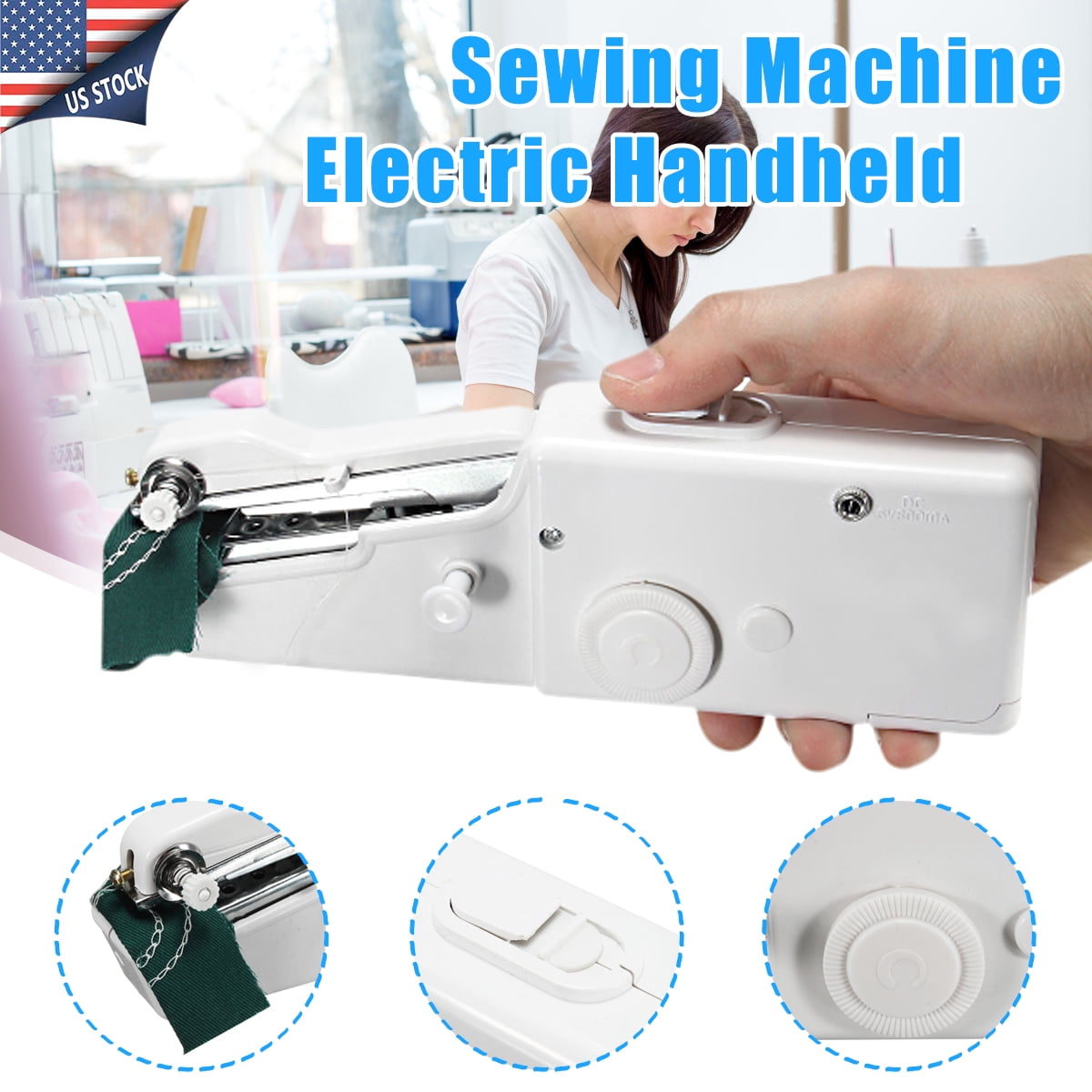 ♥Big ♥ Portable Mini Electric Handheld Sewing Machine Handy Home ...
