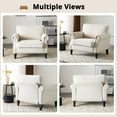 thumbnail image 2 of Ktaxon Modern Single Sofa Chair Line Fabric Accent Arm Chair for Bedroom, Office, Apartment, Dorm Beige, 2 of 7