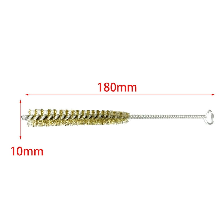 Wire Brush Pipe Cleaning Brush for Narrow Neck Skinny Space, Rust Cleaner  Brass Brush Durable Tube Brush for Polishing Tube Automotive Cleaning  Diameter 10mm 