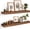 Brown, variant on 36x6.8x2 Inch Rustic Floating Shelves for Wall Set of 2 - Black Solid Wood Wall Mounted Shelves with Invisible Bracket, Extended Design for Farmhouse Living Room Bedroom Kitchen Decor