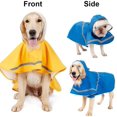 thumbnail image 4 of Dog Raincoat Hooded Poncho, Waterproof Adjustable Pet Raincoat with Reflective Strip, Lightweight Dog Rain Jacket Suitable for Small Medium Large Dogs, Available in All Seasons, 4 of 6