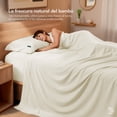 thumbnail image 2 of Juego de Sábanas de Bambú Dreamlab, Ropa de Cama Ultra Suave, Fresca, Hipoalergénica, Ecológica, Sábanas King Size de Bambú, Color Marfil, 2 of 10