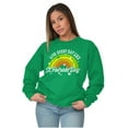 thumbnail image 3 of Live Every Day Like St Patricks Day Women Crewneck Sweatshirt Brisco Brands S, 3 of 6