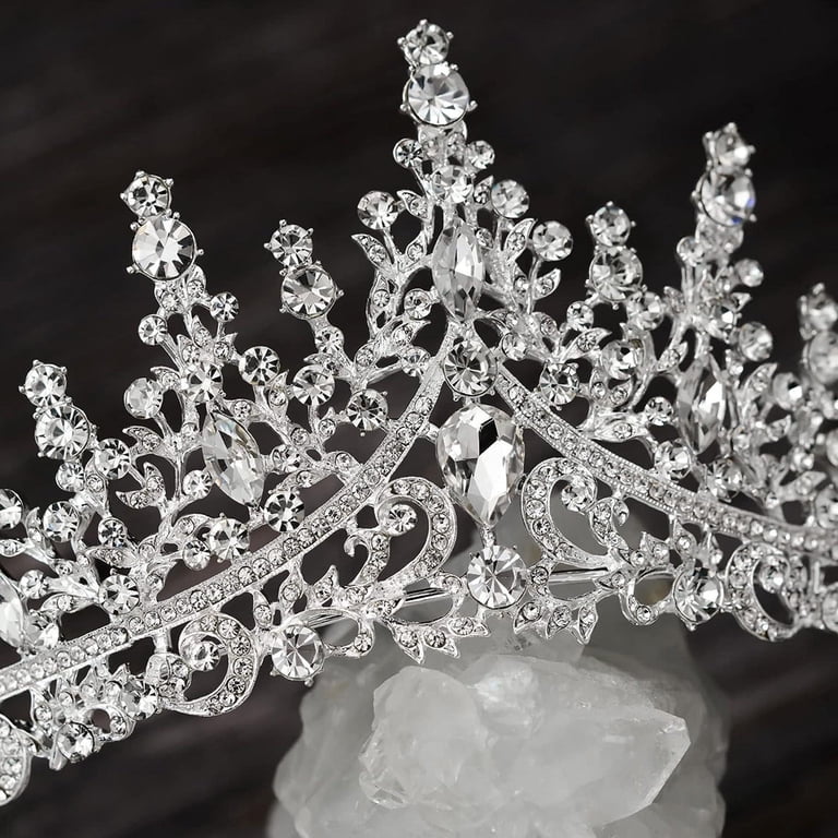 FZFLZDH Rose Gold Tiara and Crown for Women Crystal Queen 