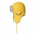 thumbnail image 3 of WITHMOONS Wool Felt Knit Ear Flap Beanie Hat Leopard Faux Fur LX7523 (Yellow), 3 of 4