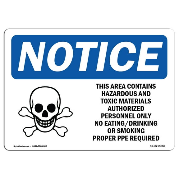 OSHA Notice Sign - This Area Contains Hazardous Sign With Symbol | Decal | Protect Your Business, Construction Site |  Made in the USA