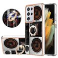 thumbnail image 1 of Funda para Samsung Galaxy S21 Ultra 5G con galvanoplastia de doble cara IMD y soporte para anillo (sonrisa), 1 of 5