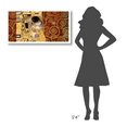 thumbnail image 2 of Global Gallery's 'The Kiss Gold' By Klimt Patterns Unframed Giclee on Paper Print, 2 of 2