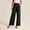 005_Black, variant on Fulijie Womens Pants,Ladies Solid Color High Waist Casual Button Cotton Linen Wide Leg Pants