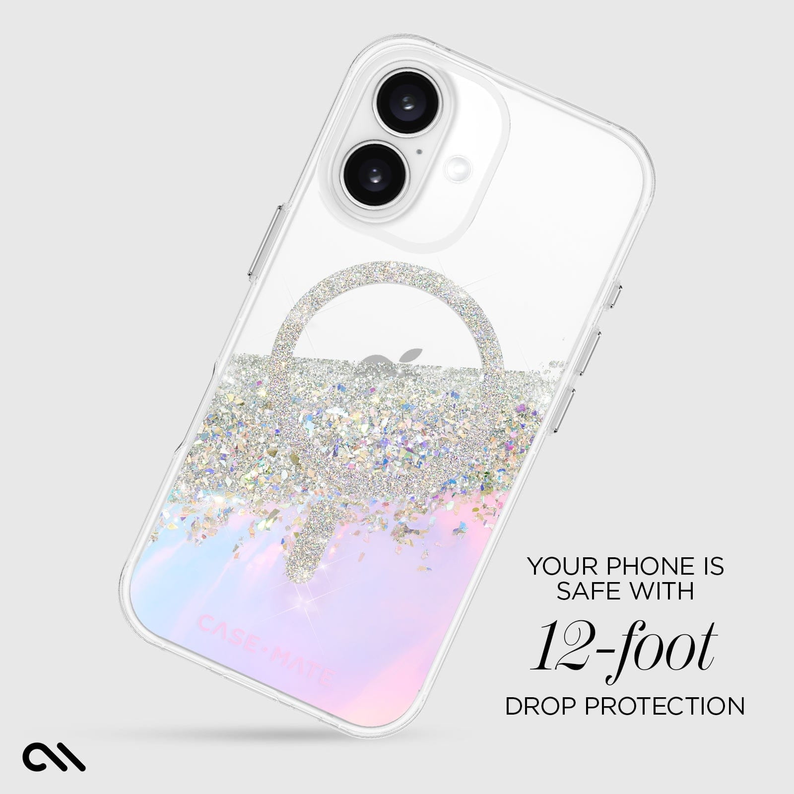 Case-Mate Apple iPhone 16 Soap Bubble Karat MagSafe Compatible Case - Iridescent