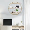 thumbnail image 3 of Joveco Round 3 Tier Wall Mounted Floating Shelf, Decorative Tiered Geometric Circular Shelving for Bathroom, Bedroom, Living Room Decor, 3 of 5