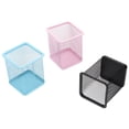 thumbnail image 4 of 3pcs Pen Pot Cuboid Iron Mesh Pencil Holder Desktop Pencil Container for Office, 4 of 7