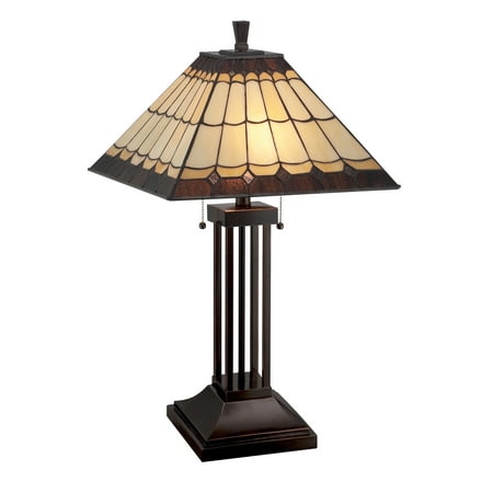 Lite Source LS-22260 Dark Bronze Arty 2 Light Table Lamp
