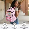 thumbnail image 4 of Jeiento Axolotl Backpack for Girls 17 Inch Lightweight School Bag with 600D Tear Resistant & Padded Tablet Sleeve, Cartoon Bookbag for Elementary Ages 9-12, 4 of 8