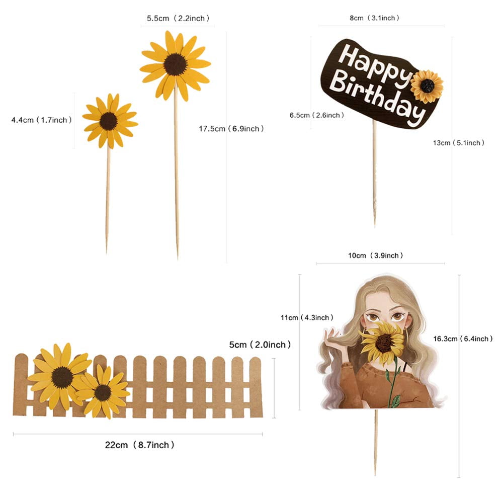 Décoration De Gâteau Premier Anniversaire Tournesol, Fanion De Gâteau Smash Fille - Canada