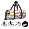 thumbnail image 3 of Balery Doodle Cars Bolsa de Gimnasio para Mujeres y Hombres, Bolsa de Viaje Impermeable, Bolsa de Fin de Semana con Compartimento para Zapatos y Bolsillo Húmedo, 3 of 6