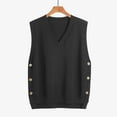Annhoo Women's Sweater Vest V Neck Sleeveless Knit Vest Fall Plus Size