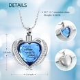 thumbnail image 7 of Cremation Jewelry for Ashes Pendant - Crystal Heart Urn Necklace with Mini Keepsake Urn Memorial Ash Jewelry, 7 of 7