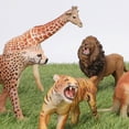 thumbnail image 2 of Safari Zoo Animales Figuras Juguetes, Figuras realistas de animales de la selva, Animales de plástico salvajes africanos Juego de aprendizaje educativo para niños pequeños, Niños, Niños Jirafa Sailing Electrónica, 2 of 5