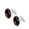 thumbnail image 2 of Note Elegant Stainless Steel Cufflinks Set for Men, for Formal Attire, Ideal for Business Meetings and Weddings, 2 of 6