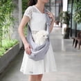 thumbnail image 2 of Portable Folding One Shoulder Cat Pet Backpackgrey, 2 of 5