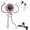 Pink, variant on Portable Robot Fan Man, Personal Table Fan with 3 Speeds Strong Airflow & Rechargeable Battery, Small Fans for Office, Home, Outdoors Sports Camping Traveling