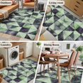 thumbnail image 6 of Abstract Color Block Area&nbsp;Rug 2.7x5ft Green Grey Triangle Modernism Non-Slip&nbsp;Washable Square&nbsp;Rugs Soft Felt Indoor Floor Mat for Bedroom Kitchen Living Room Bathroom, 6 of 9