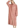 thumbnail image 5 of Kaemgyyd Women Plush Robes Soft Comfy Zipper Front Long Sleeve Full Length Sherpa Housecoat with Pockets Winter Loungewear M-Xl, 5 of 7