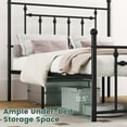 thumbnail image 6 of Costway Full Size Metal Bed Frame with Headboard Under-bed Storage Mattress Foundation, 6 of 10