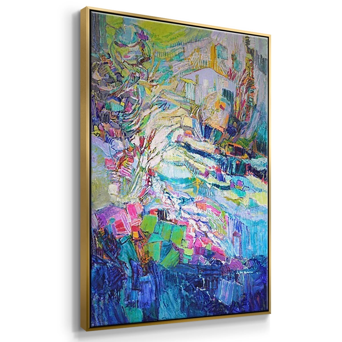 Gathering up the Goddess I - Framed Premium Gallery Wrapped Canvas L Frame 3 Piece Set - Ready to Hang