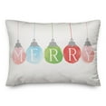thumbnail image 2 of Creative Products Merry Colorful Ornaments 14x20 Spun Poly Pillow, 2 of 3