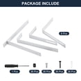 thumbnail image 5 of White Planter Box Brackets, Adjustable Window Planter Box Brackets, Universal Window Box Brackets (6 PCS), 5 of 7