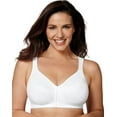 thumbnail image 1 of Playtex Womens 18 Hour Front Close Posture Bra, 40D, White, 1 of 3