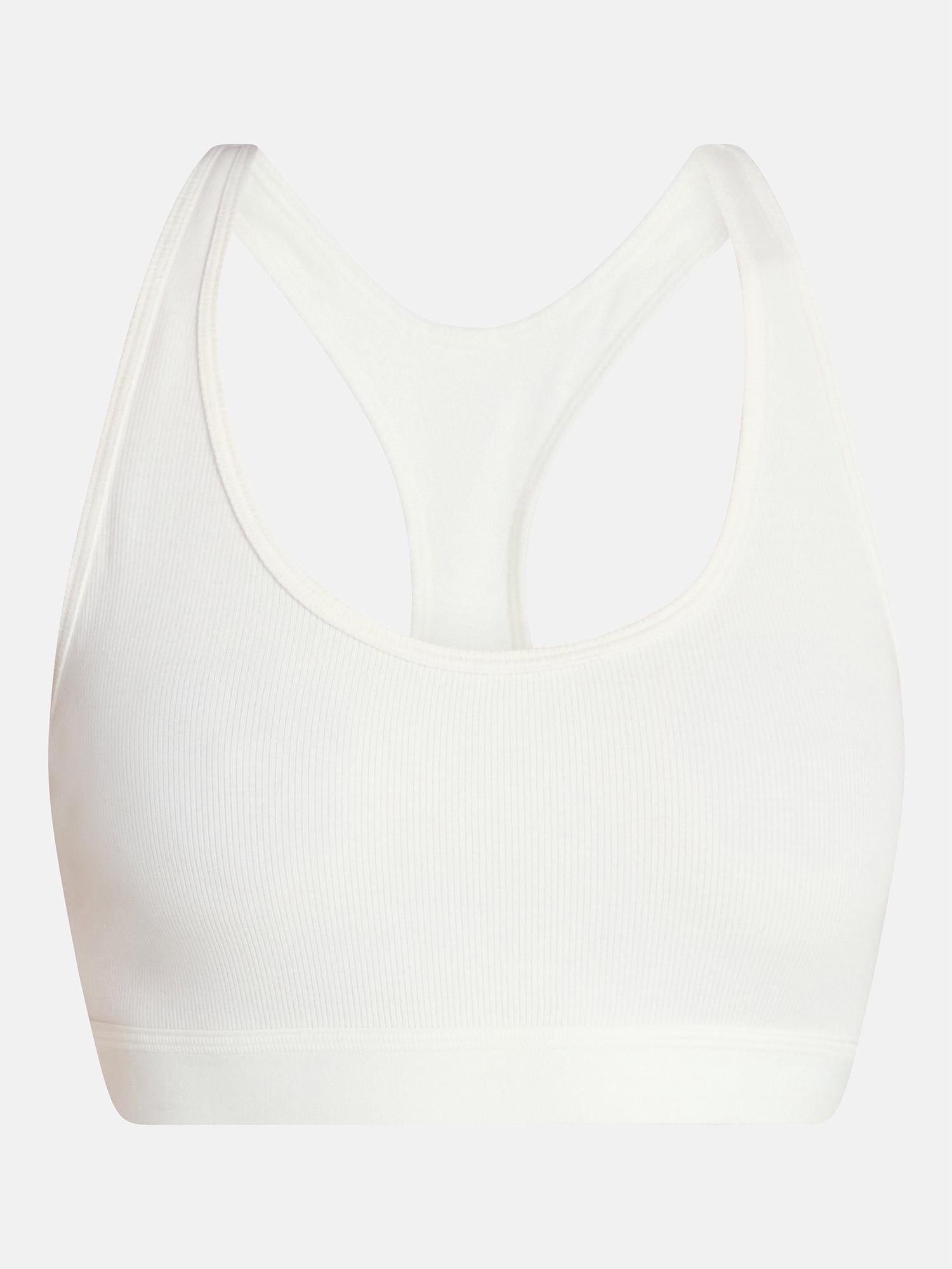 No Boundaries Cotton Stretch Ribbed Racerback Bralette, Women's XS-3XL