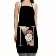 thumbnail image 1 of SSZMDLB under $5 Apron, Flower Letter Pattern Apron, Kitchen Apron with Creative Print, Fouling Resistant Apron for Cooking, Durable Apron for Home and Cafe, 1 of 1