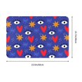 thumbnail image 3 of DouZhe Doormat Non-Slip Washable Floor Mat, Indoor Area Rug Hearts Stars Eyes Doodles Pattern Carpet, 24x16 inches, 3 of 7
