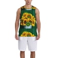 thumbnail image 4 of Easygdp Sunflowers in Bucket Men's Mesh Basketball Jersey Quick Drying Sleeveless Shirts Fitted Muscle Tank Tops Sport Round Neck T-Shirt - 4X-Large, 4 of 9