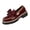Wine, variant on Willtoo Women's Bowknot Thick Sole Loafers, Work Office Business Casual Spring & Fall Casual Patent Leather Dress Shoes, Cushioned Platform Chunky Heel Lug Sole for Daily Wear
