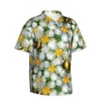 thumbnail image 2 of Fotbe Bees And Flower Hawaiian Shirt For Men Unisex Summer Beach Casual Short Sleeve Cotton Linen Button Down Shirts-Large, 2 of 9