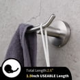thumbnail image 2 of Gancho para baño Gancho para abrigos de acero inoxidable, adecuado para baño y cocina Estilo moderno de hotel Montado en la pared Acabado cepillado Namotu HMHZ1259, 2 of 6