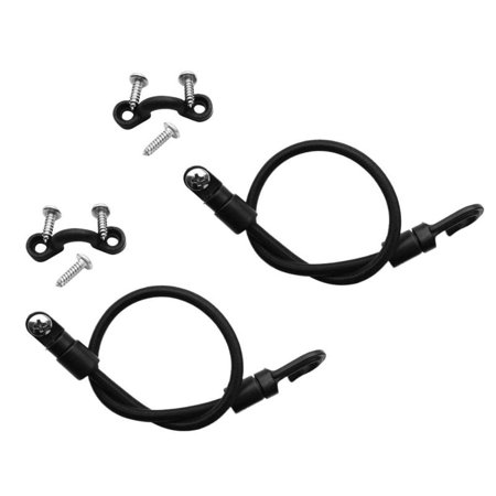 2Pcs Fishing Rod Tamer Rod Saver Holder Hold Down Holding Strap Deck Mount - Black 12