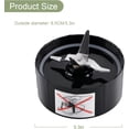 thumbnail image 4 of Qucyy Lot de 2 Pcs de Rechange pour Mixeur à Lame Croisée Compatible avec Mixeurs Magic Bullet 250w Modèle MB1001 Series, Noir, 4 of 5