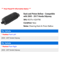 thumbnail image 2 of Rack and Pinion Bellow - Compatible with 2005 - 2017 Honda Odyssey 2006 2007 2008 2009 2010 2011 2012 2013 2014 2015 2016, 2 of 2