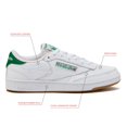 thumbnail image 2 of Zapatillas de tenis Reebok Club C Vintage para hombre blancas talla 40-48, 2 of 6