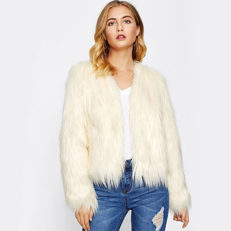 Walmart faux fur jacket cheap