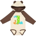 thumbnail image 3 of Inktastic Dinosaur First Birthday Party Boys or Girls Long Sleeve Baby Bodysuit, 3 of 5