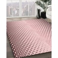 thumbnail image 3 of Ahgly Company Machine Washable Indoor Rectangle Transitional Light Rose Pink Area Rugs, 8' x 10', 3 of 7