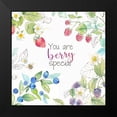 thumbnail image 2 of Coulter, Cynthia 20x20 Black Modern Framed Museum Art Print Titled - Berries and Bees VIII, 2 of 5