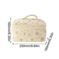 thumbnail image 3 of Bolso de tocador estético para mujer, bolso de maquillaje acolchado de algodón, bolso diario para niñas, 3 of 6